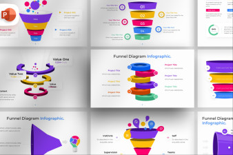 Funnel Diagram PowerPoint Infographic Template